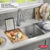 27&rdquo; Workstation Kitchen Sink Undermount Stainless Steel Single Bowl with WorkFlow&trade; Ledge and Accessories